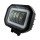 Светодиодная LED фара 40W квадратная с ДХО JR-0-40W-1 (95×75×50 мм) четкая СТГ